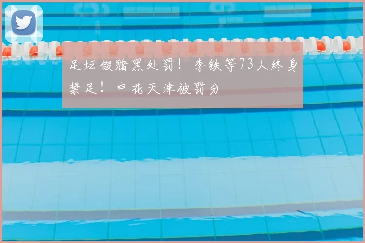 足坛假赌黑处罚！李铁等73人终身禁足！申花天津被罚分